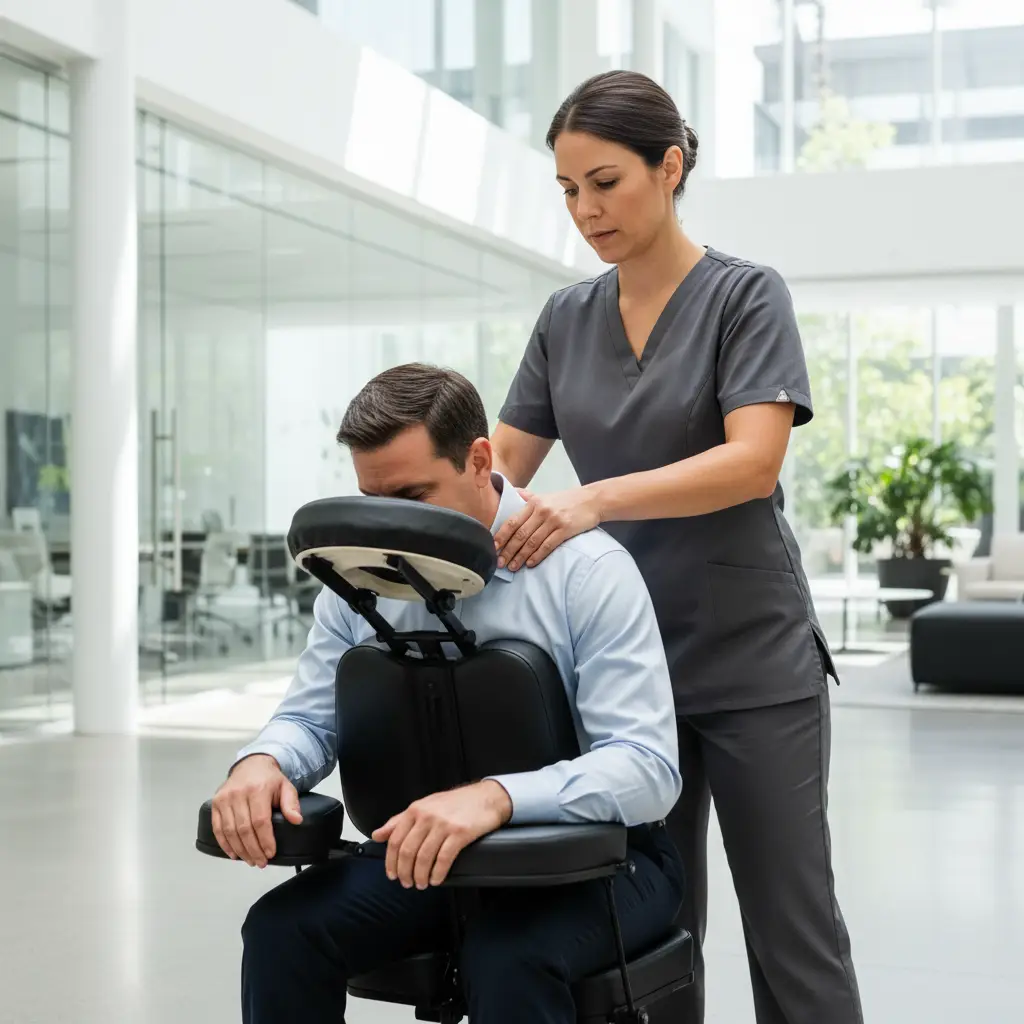 Mira Marioni providing a professional shiatsu session